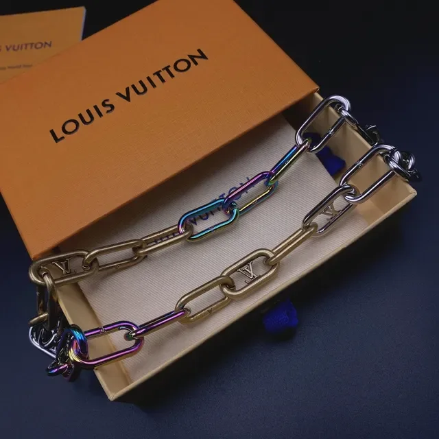 Louis Vuitton Multitone Monogram Chain Necklace 2