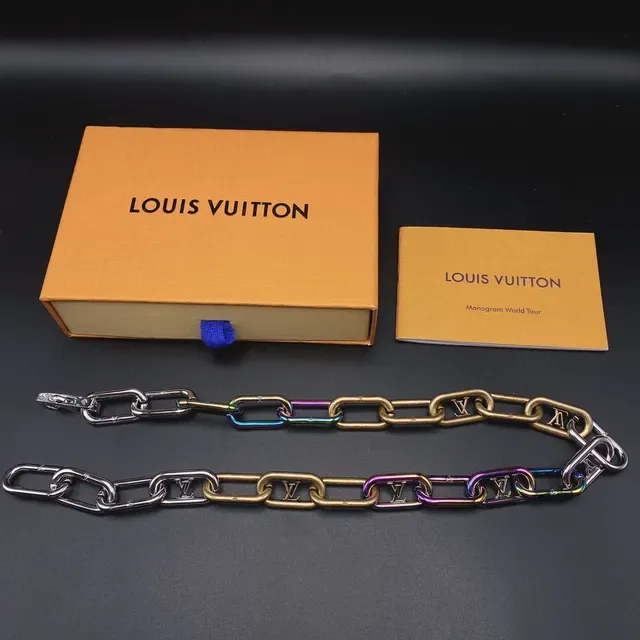 Louis Vuitton Multitone Monogram Chain Necklace 5