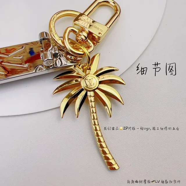 Louis Vuitton Palm Tree Brown Gold Monogram Canvas Charm Phone Case 2