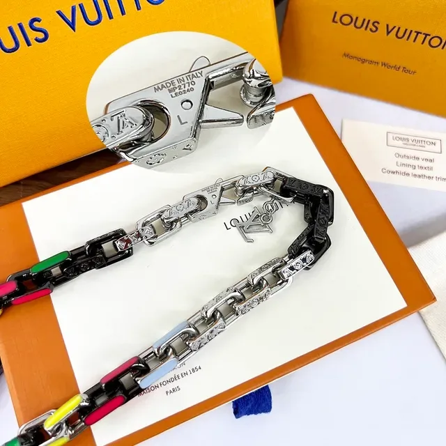 Louis Vuitton Paradise Chain Multicolor Enamel Necklace 4