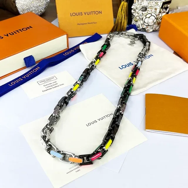 Louis Vuitton Paradise Chain Multicolor Enamel Necklace 6