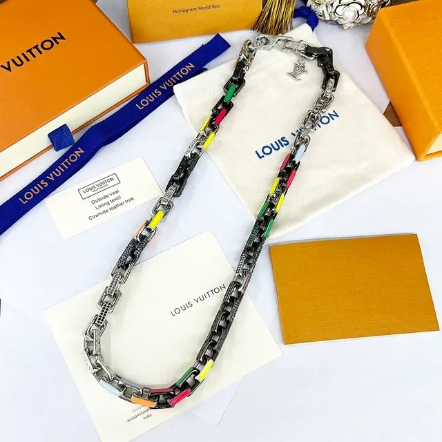 Louis Vuitton Paradise Chain Multicolor Enamel Necklace 7