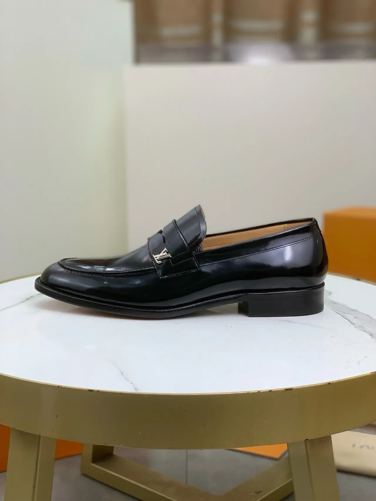 Louis Vuitton Patent Leather Monogram Buckle Loafer 6