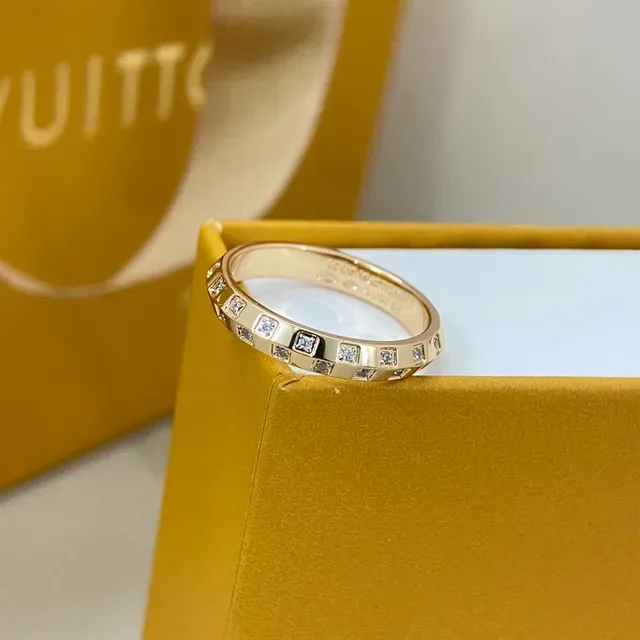 Louis Vuitton Pavé Square-Cut Stone Stackable Rings 5