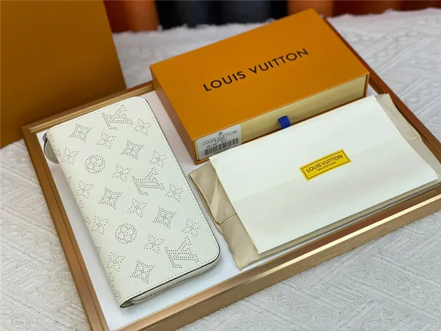 Louis Vuitton Perforated Monogram Beige Long Wallet 20