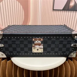 Louis Vuitton Petite Malle Damier Graphite Trunk Suitcase
