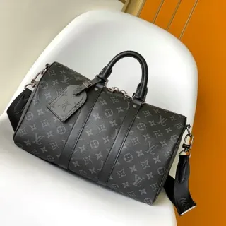 Louis Vuitton Pillow Negro Gris Monogram Canvas Cilíndrico Boston Bag