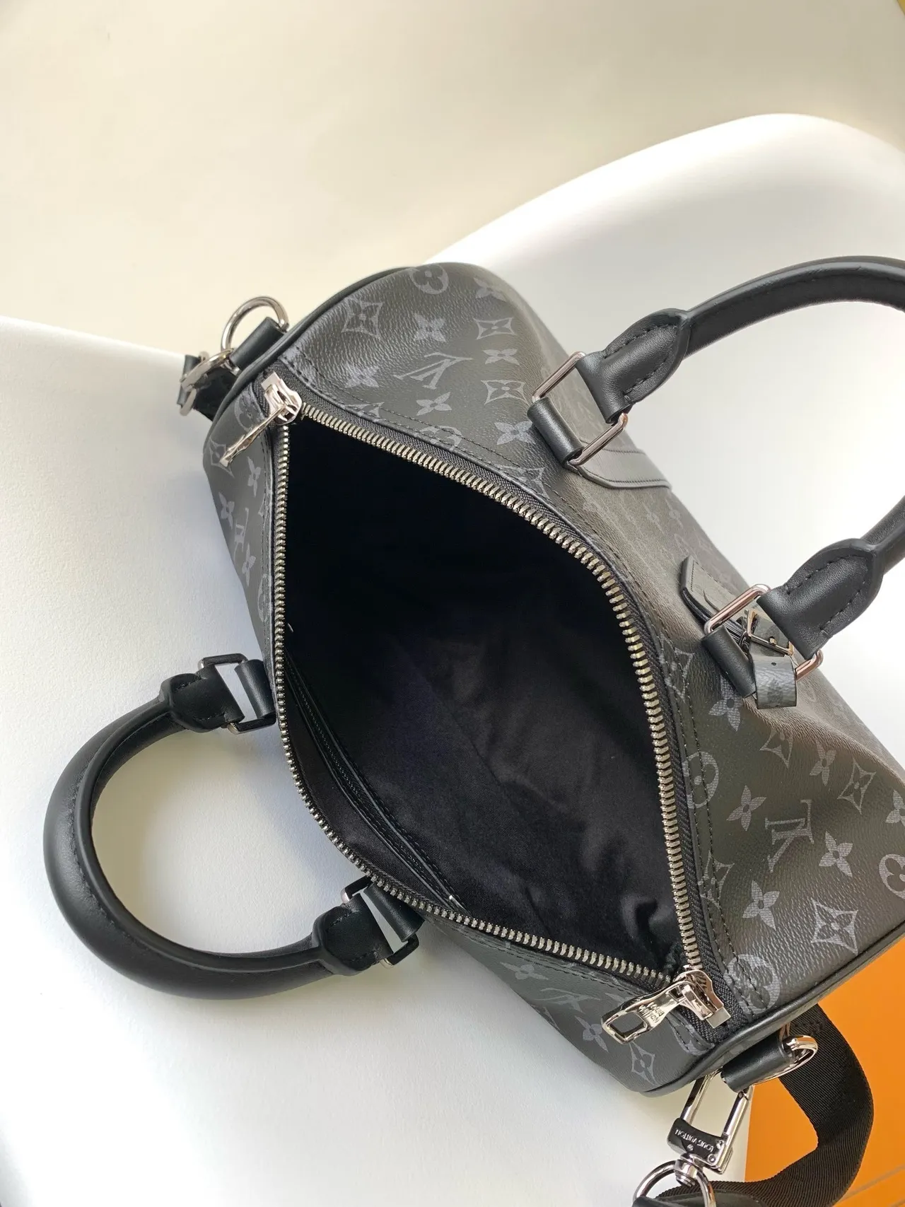Louis Vuitton Pillow Noir Gris Monogram Canvas Cylindrique Boston Bag 2