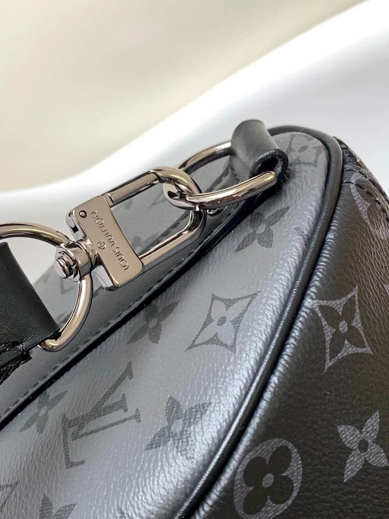 Louis Vuitton Pillow Noir Gris Monogram Canvas Cylindrique Boston Bag 3