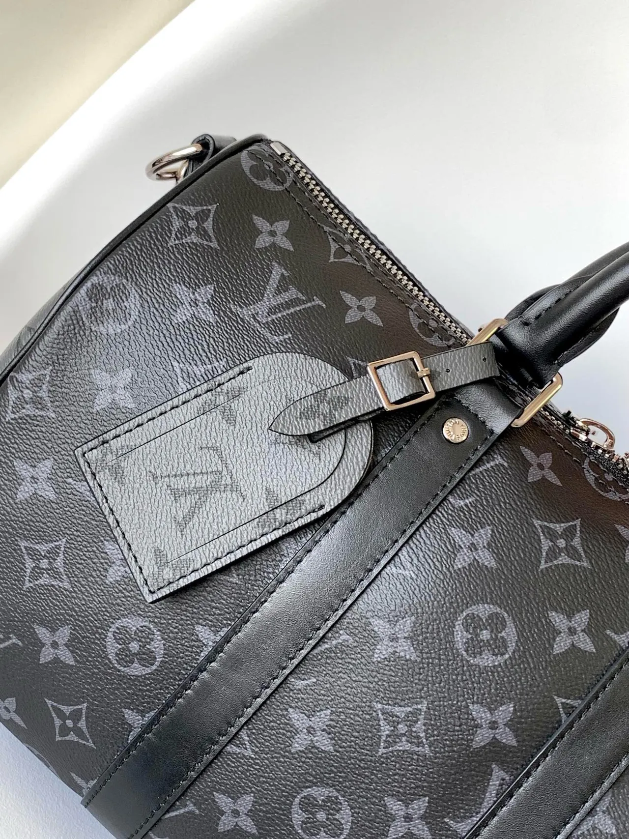 Louis Vuitton Pillow Noir Gris Monogram Canvas Cylindrique Boston Bag 4