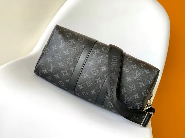 Louis Vuitton Pillow Noir Gris Monogram Canvas Cylindrique Boston Bag 5