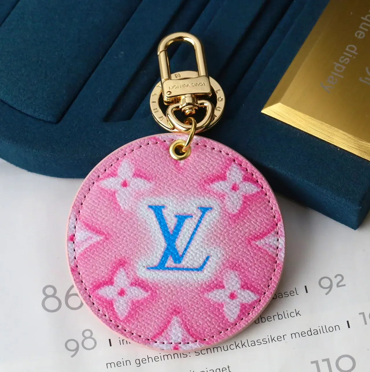 Louis Vuitton Pink Blue Circular Fabric Crossbody Bag 4