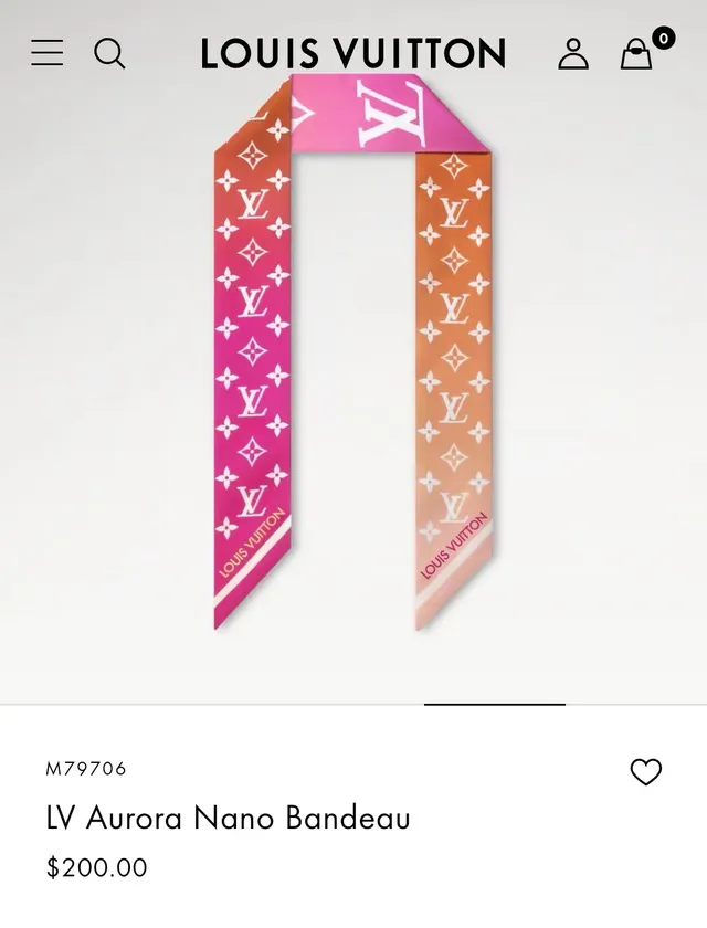 Louis Vuitton Écharpe de Soie Imprimée Monogram en Rose et Orange 2