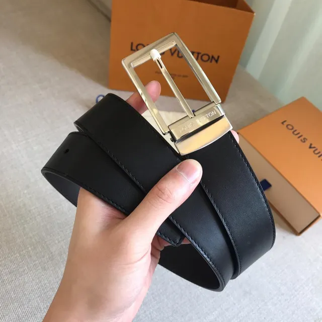Louis Vuitton Reversible Belt Brown Monogram Gold Leather Belt 7