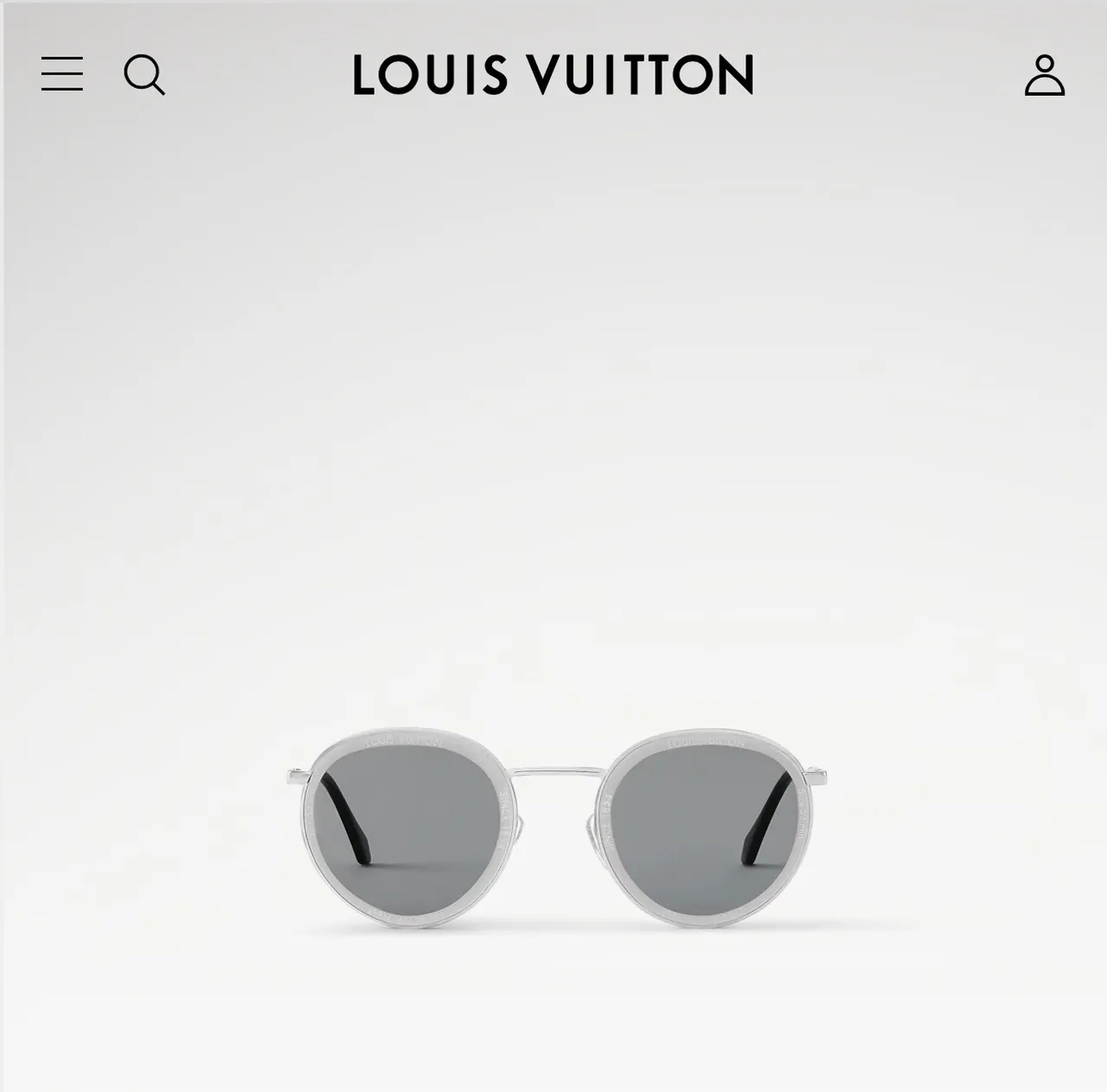 Louis Vuitton lunettes de soleil rondes en métal doré avec miroir ambre 5