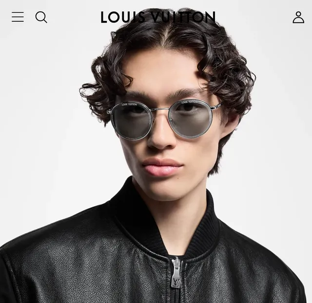 Louis Vuitton lunettes de soleil rondes en métal doré avec miroir ambre 6