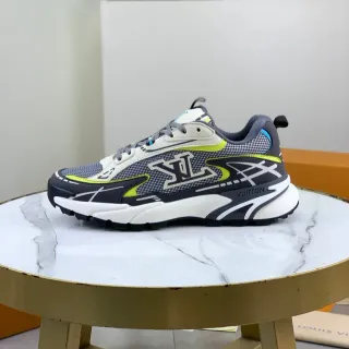Louis Vuitton Run Away Negro y blanco suela de plataforma malla y recubrimiento sintético construcción zapatillas chunky