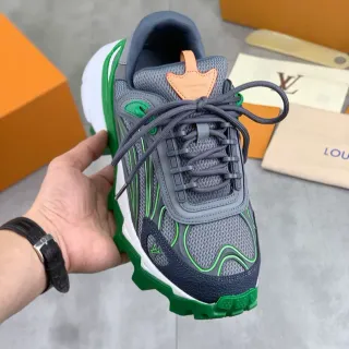 Louis Vuitton Run Away Zapatillas Gris Verde Gruesas