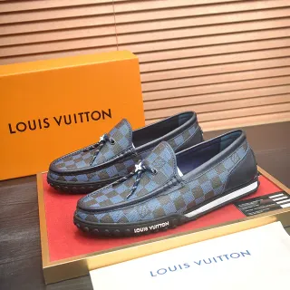Louis Vuitton Run Away Loafer 蓝色 棕色 Damier Check Loafers