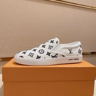 Louis Vuitton Run Away Monogram Canvas Slip-On Lifestyle Sneakers