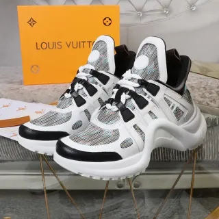 Louis Vuitton Run Away multicolor tecido malha chunky tênis