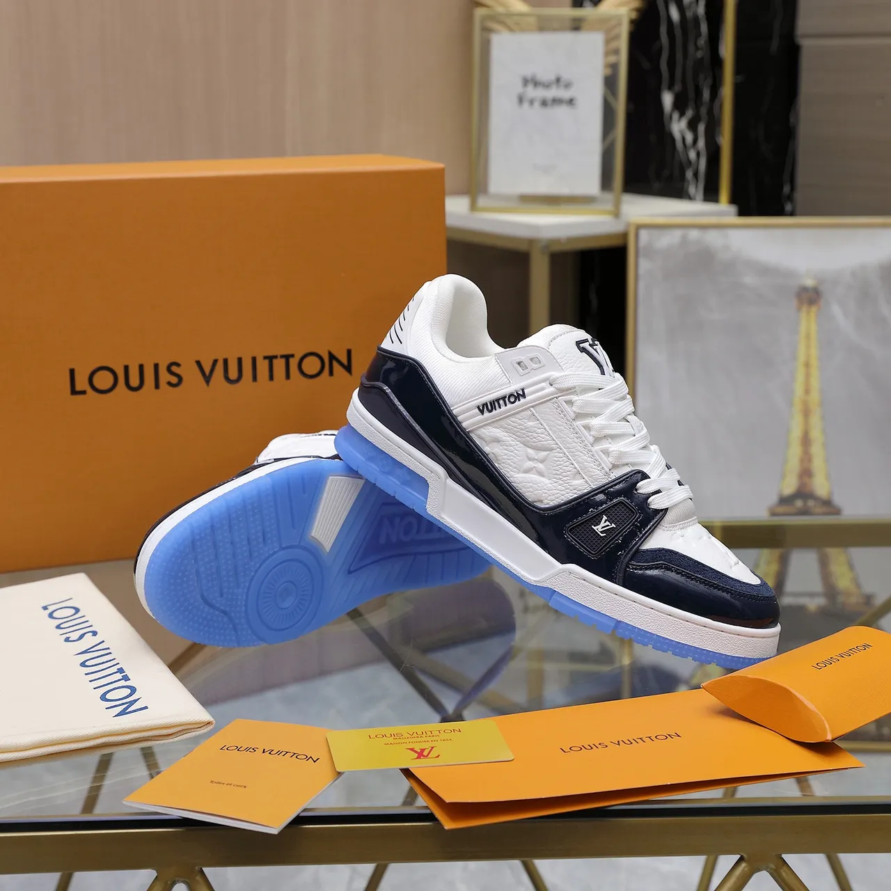 Louis Vuitton Run Away White and Navy Lifestyle Sneakers 2