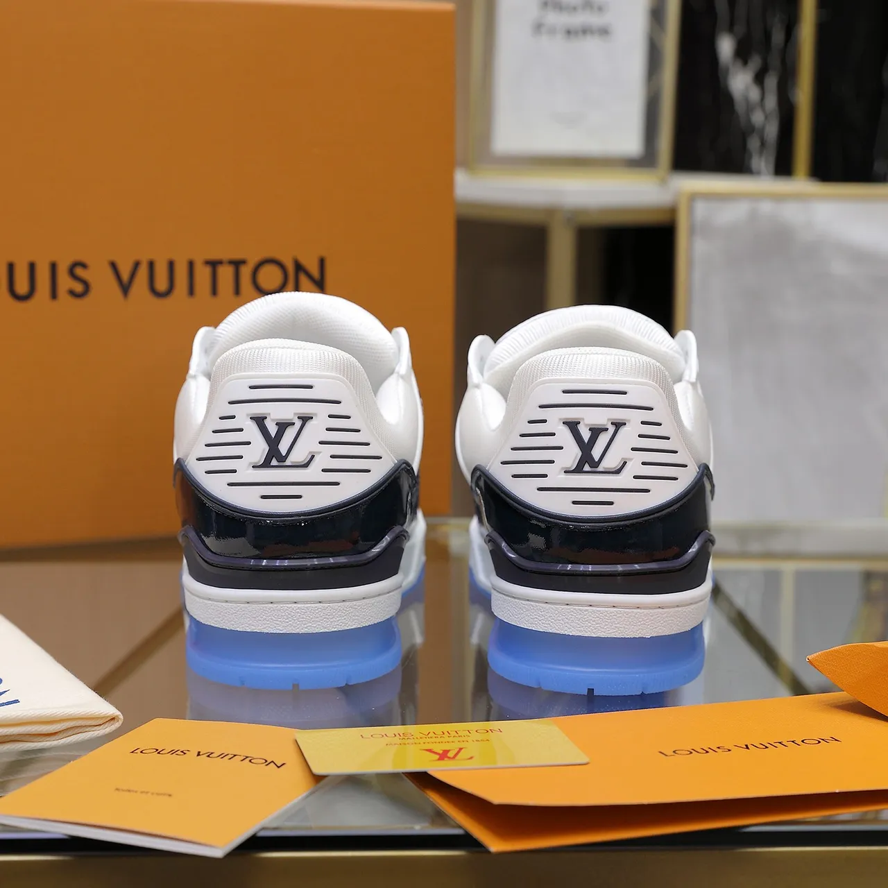 Louis Vuitton Run Away White and Navy Lifestyle Sneakers 3