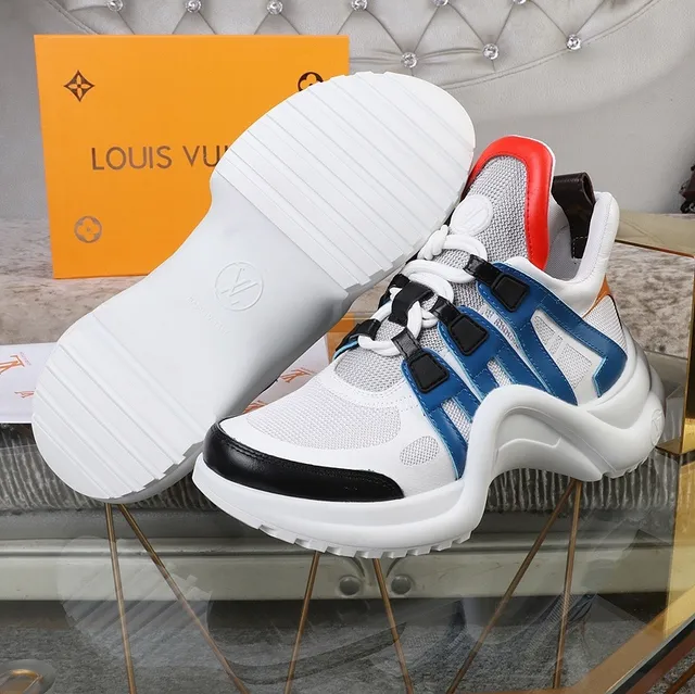 Louis Vuitton Run Away White Blue Red Black Chunky Sneakers 2