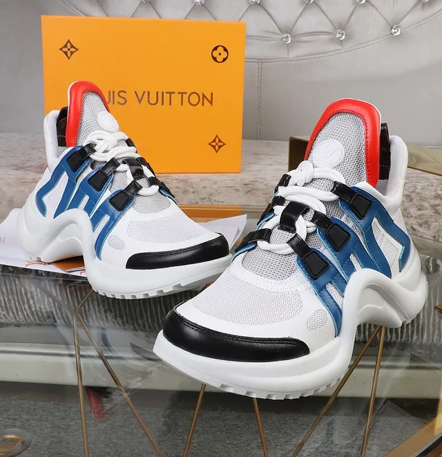 Louis Vuitton Run Away White Blue Red Black Chunky Sneakers 3