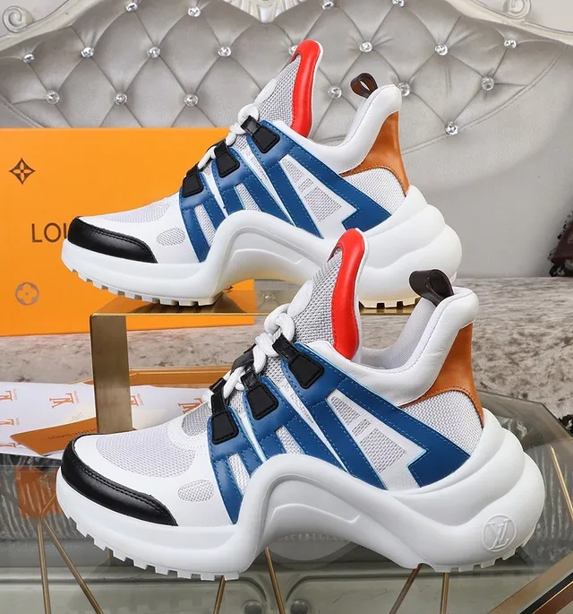 Louis Vuitton Run Away White Blue Red Black Chunky Sneakers 4