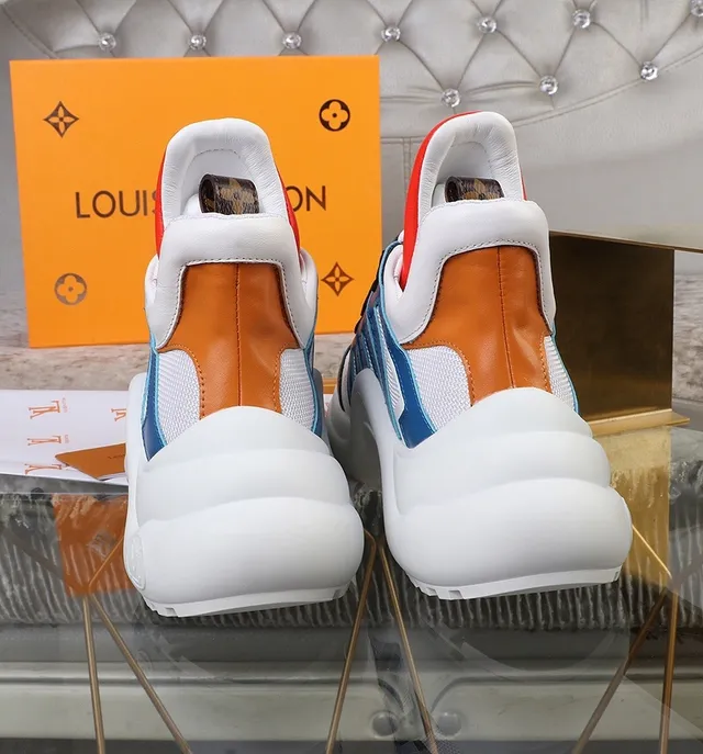 Louis Vuitton Run Away White Blue Red Black Chunky Sneakers 5