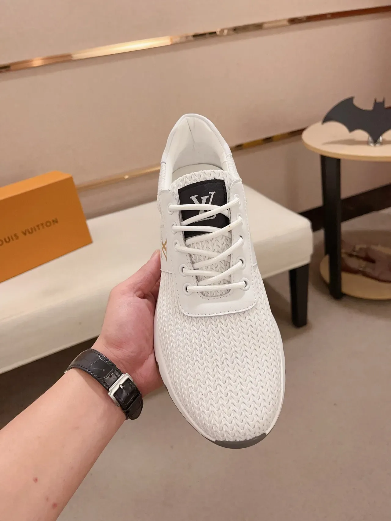 Louis Vuitton Run Away White Woven Knit Lifestyle Sneakers 2