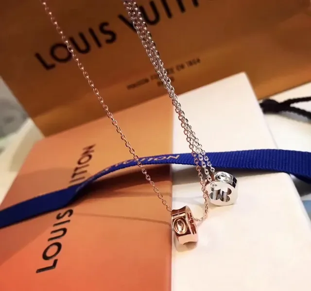 Louis Vuitton Silver Gold Monogram-Cutout Pendants Circular Charm Necklace 3