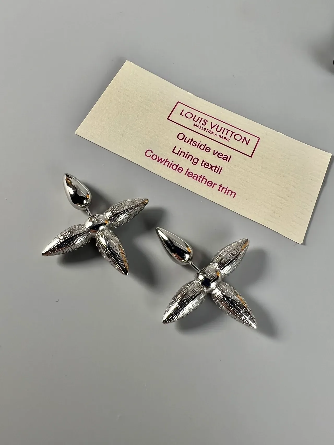 Louis Vuitton Silver Spiked Four-Pointed Earrings 2