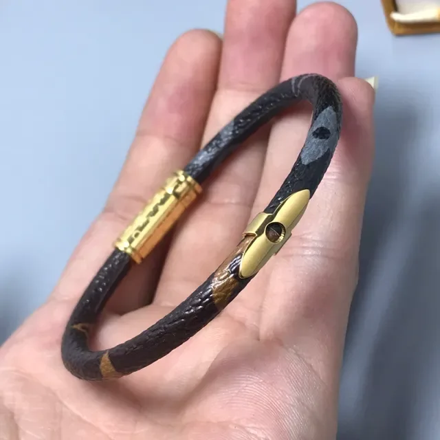 Louis Vuitton Snake Bracelet Brown Monogram and Red Black White Braided Leather Bracelet 3