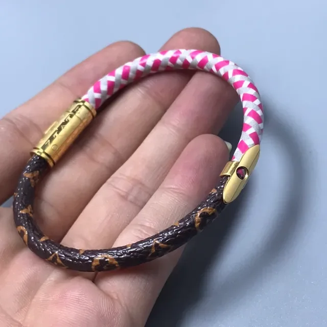 Louis Vuitton Snake Bracelet Brown Monogram and Red Black White Braided Leather Bracelet 7