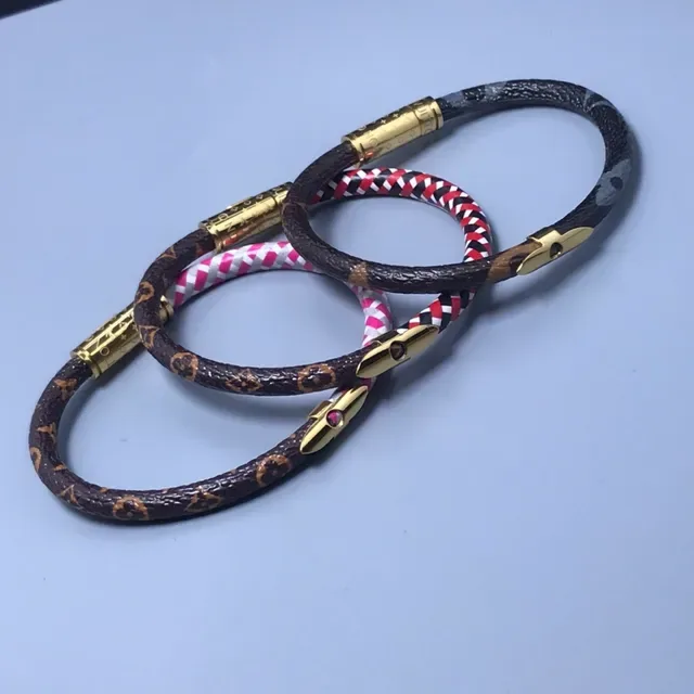 Louis Vuitton Snake Bracelet Brown Monogram and Red Black White Braided Leather Bracelet 9