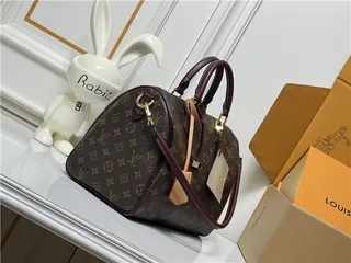 Louis Vuitton Speedy Boston Marron Bourgogne Monogram Canvas Leather Trim Boston Bag 9