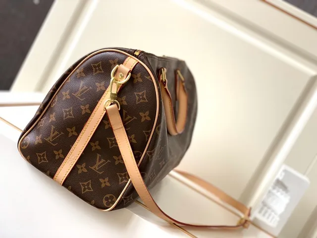 Louis Vuitton Speedy Monogram Canvas Brown and Tan Boston Bag 3