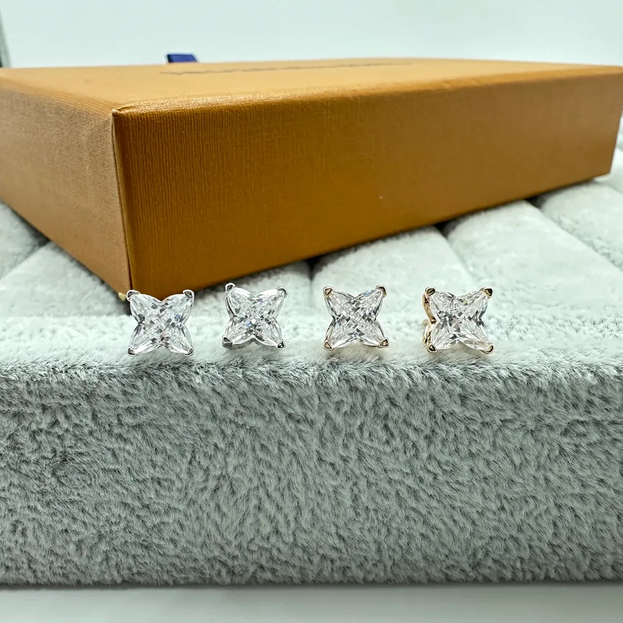 Louis Vuitton Square-Cut Stone Stud Earrings 2