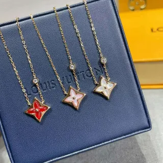 Louis Vuitton Square Quatrefoil Mother-of-Pearl Pendant Necklaces