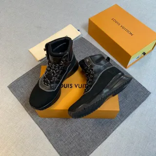 Louis Vuitton Trail Boot Black Monogram Canvas Hiking Boots