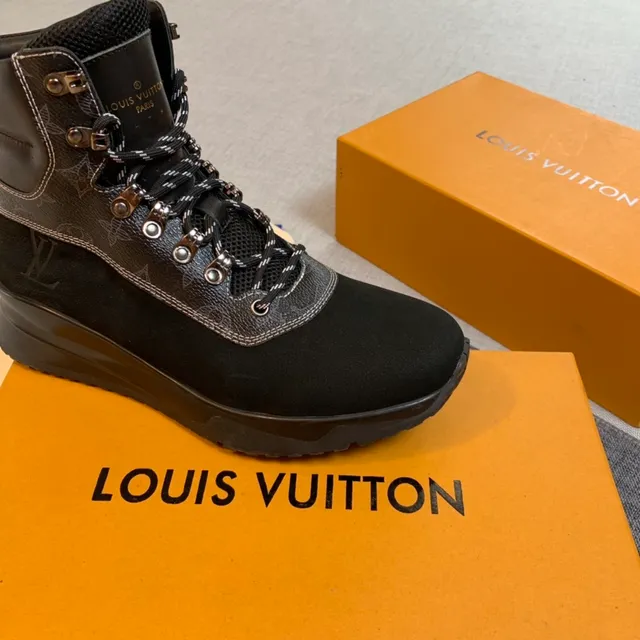 Louis Vuitton Trail Boot Black Monogram Canvas Hiking Boots 3
