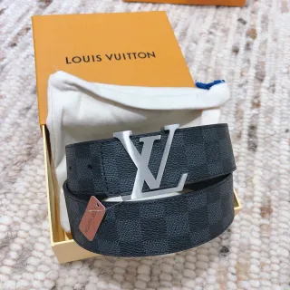 Louis Vuitton Turn-Lock Belt Damier Graphite Leather Belt