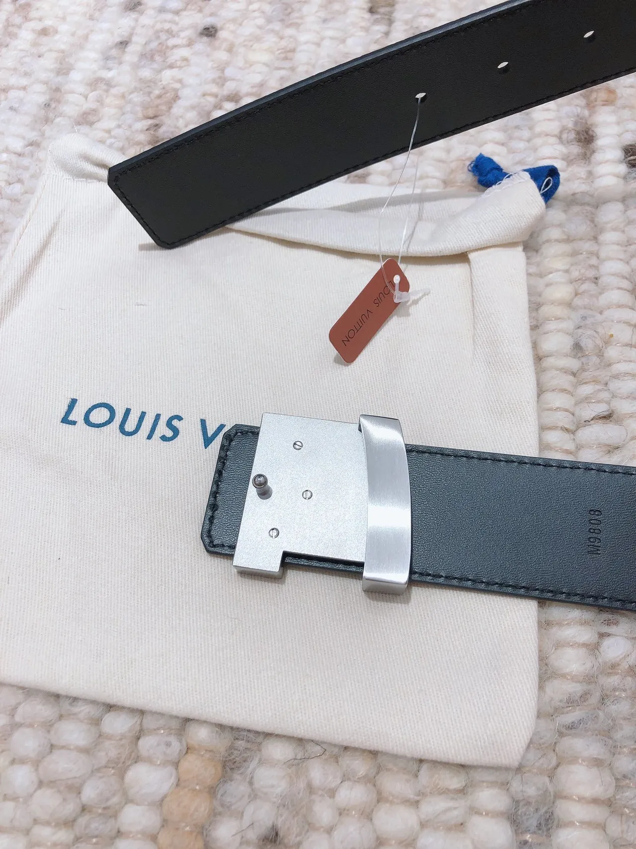 Louis Vuitton Turn-Lock Belt Damier Graphite Leather Belt 3