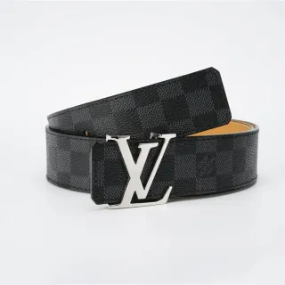 Louis Vuitton Turnlock বেল্ট Damier Graphite চামড়ার বেল্ট