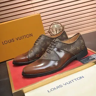 Louis Vuitton Two-Tone Monogram Canvas Cap-Toe Oxford Shoes