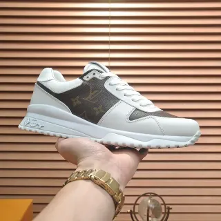 Louis Vuitton Blancos Marrones Monogram Lona Cuero Lifestyle Sneakers