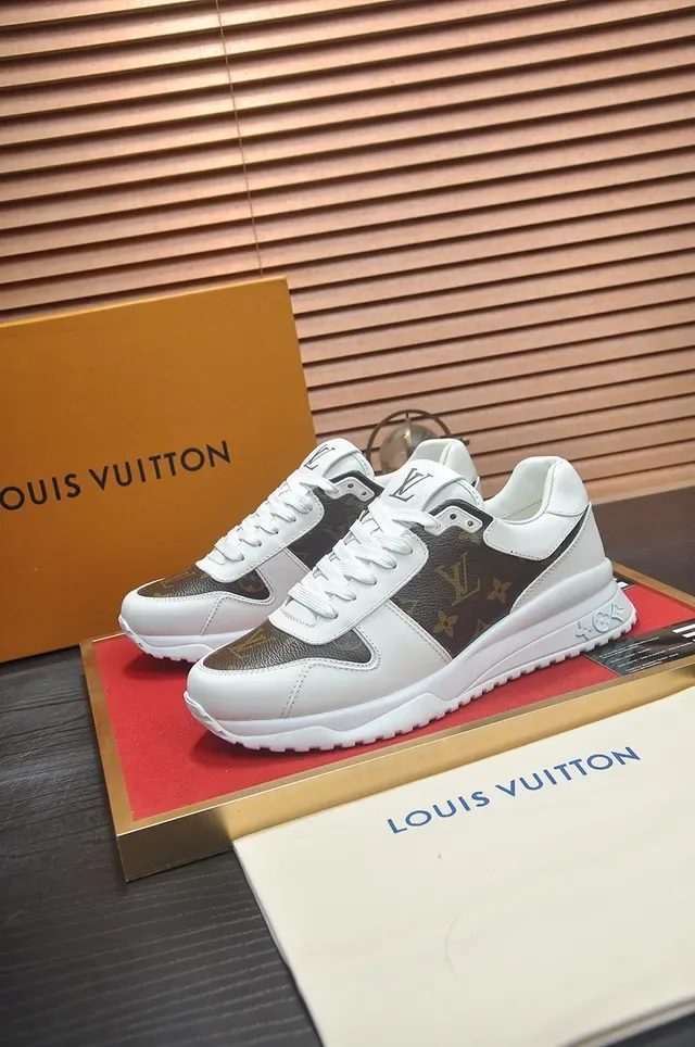 Louis Vuitton White Brown Monogram Canvas Leather Lifestyle Sneakers 4