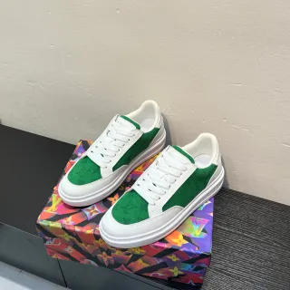 Louis Vuitton blanco y verde low-top Monogram Canvas Lifestyle Sneakers